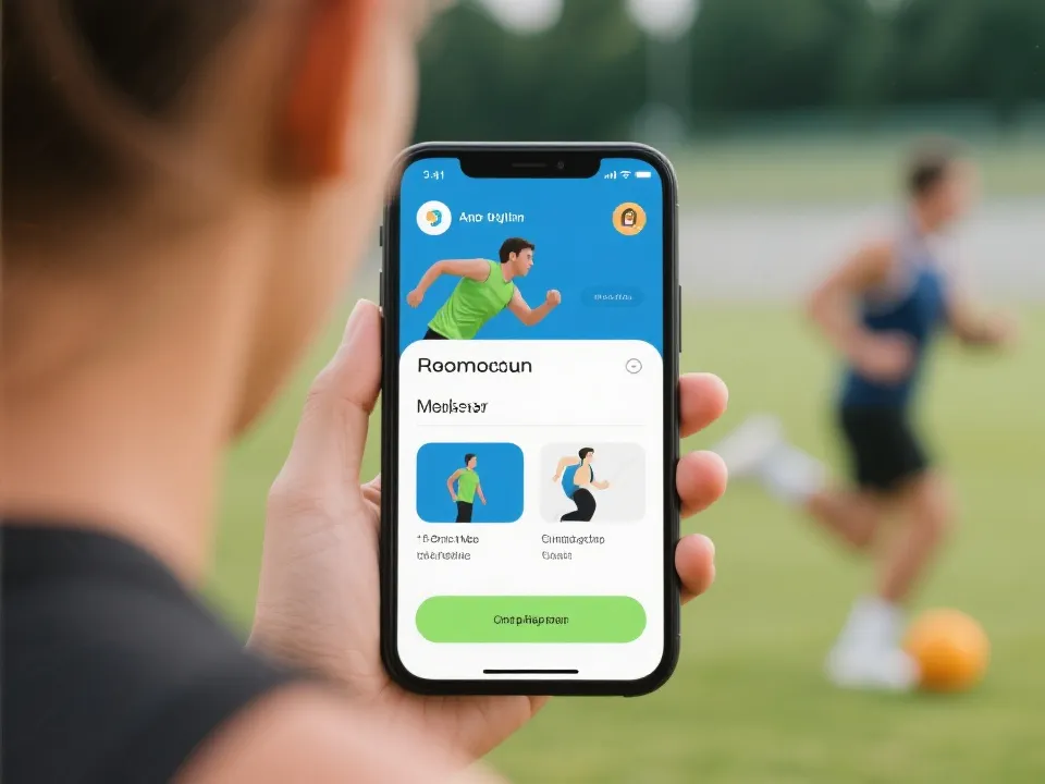 体育应用移动端界面示意